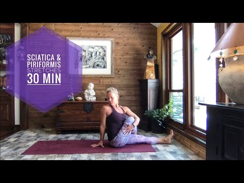 Étirements pour la sciatique et le piriforme ❤️ 30 min