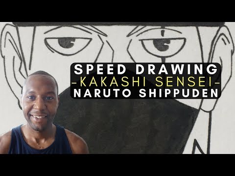 Kakashi Hatake Sensei From Naruto Shippuden Anime Speed Drawing