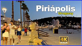 【4K】WALK Piriapolis at night Maldonado URUGUAY vlog 4k video