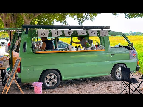 Café Vlog Mini Cafeteria Van convertida em Café Móvel Não Elétrico Kopi Barista Trabalho Relax Mood