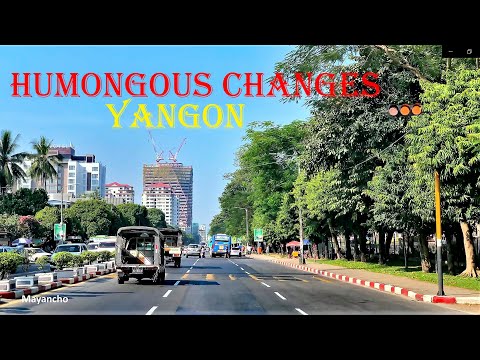 Mudanças enormes na linha do horizonte de Yangon