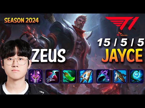 T1 Zeus JAYCE vs IRELIA Top - Patch 14.4 KR Ranked MASTER | lolrec