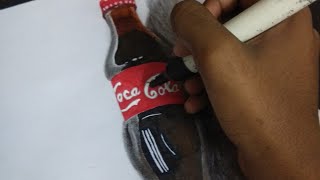 How to draw 3d Coca-Cola bottle step by step easy /How to draw 3d Coca-Cola time lapse