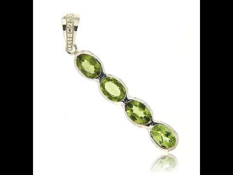 Pandant Argint 925 Peridot Natural - Prospetime Verde