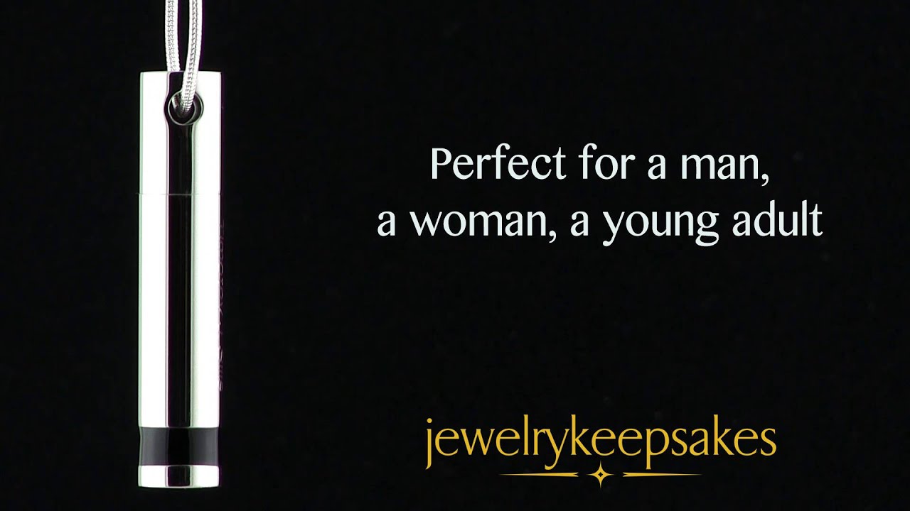 Watch video Courageous Cylinder Stainless Steel Cremation Pendant Now Courageous Cylinder Stainless Steel Cremation Pendant