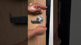 Husband shows how to open a jammed door #shorts