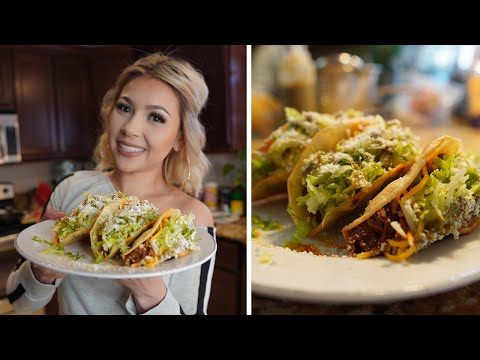 Chile Colorado Shredded Beef Tacos Dorados | Salsa de...