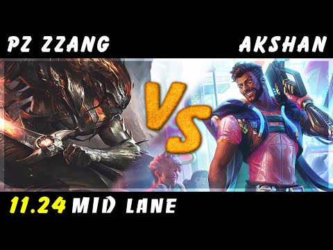 Pz Zzang - Yasuo vs Akshan MID Patch 11.24 - Yasuo Gameplay
