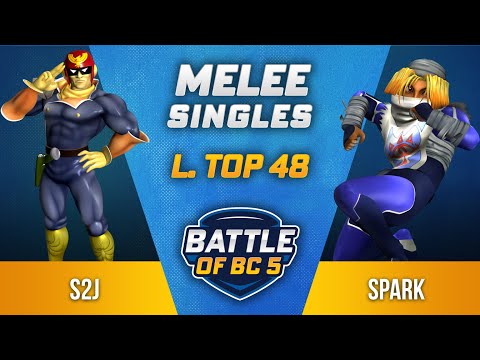 S2J (Captain Falcon) vs spark (Sheik) - Melee Singles Losers Top 48 - Battle of BC 5