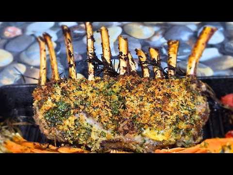 Golden Herb-Breadcrumb Lamb Rack | Cast Iron Grilling Technique