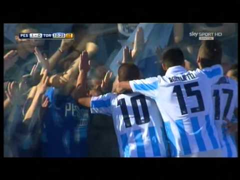 Pescara 2-0 Torino - Lancio di Verratti gol di Insigne