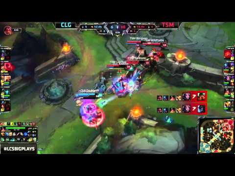 TSM Bjergsen unofficial PENTA Kill  - CLG vs TSM - NA LCS Summer - Week 2 Day 2