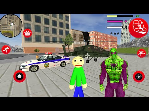 Süper Kahraman Çöp Adam - Baldi Stickman Rope Hero Become Police Officer #101 - Android Gameplay