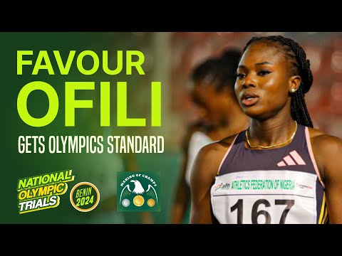 Favour Ofili wins women's 100m final at the National Olympic Trials Benin 2024