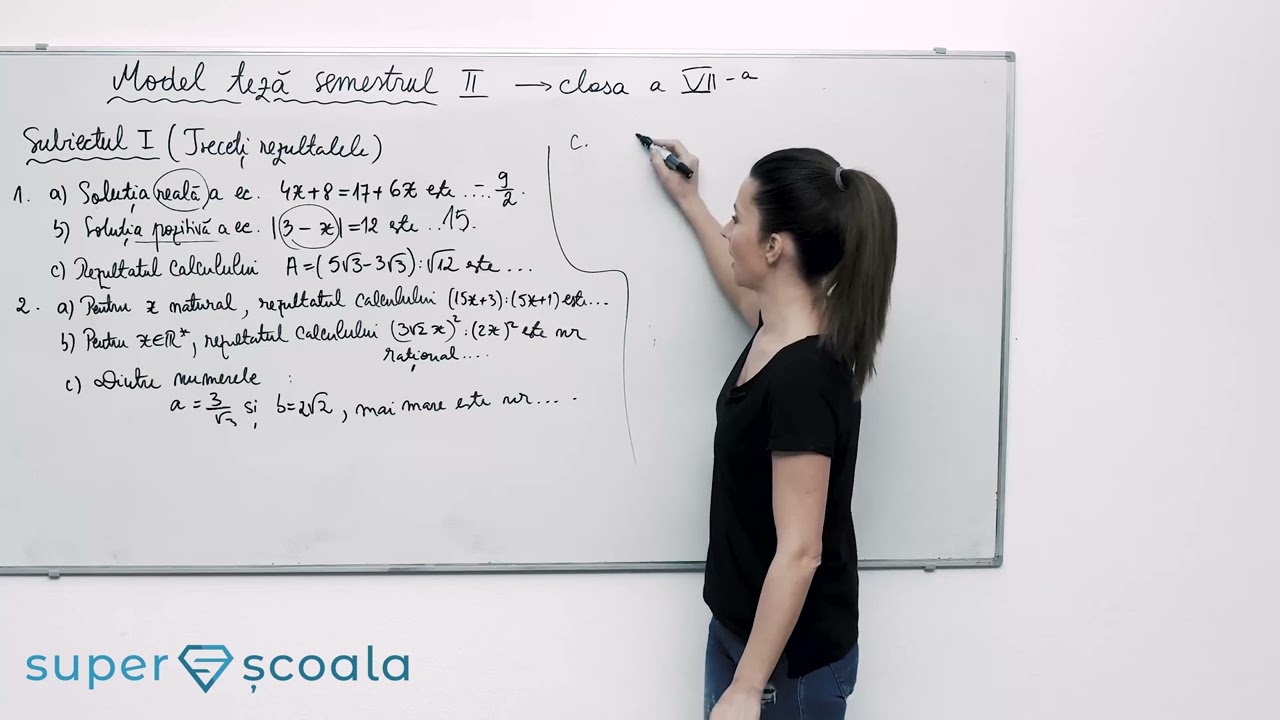 Model de tez? clasa a VII-a semestrul II