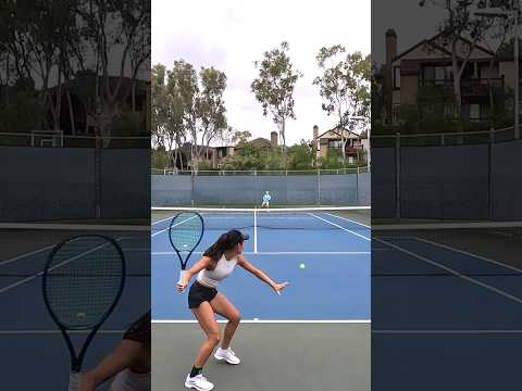 Taking down a D1 girl! #shorts #tennis