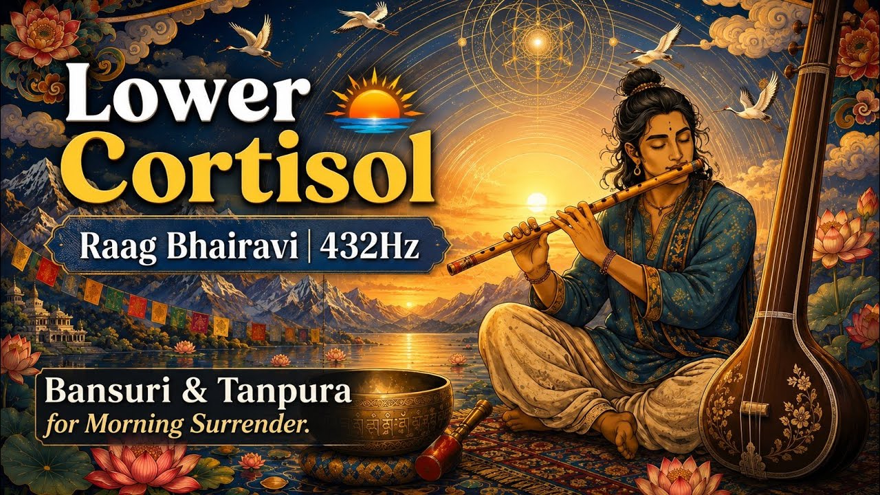 When the New Week Feels Heavy Raag Bhairavi 432Hz Bansuri for Morning Cortisol