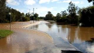 preview picture of video 'Mary River Flood lamington bridge 5pm tues 11 jan'