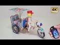 How To Make Tuk Tuk Taxi Rickshaw At Home DIY Matchbox Robot Cycle Rickshaw