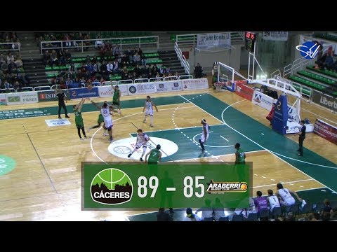 Resumen: Cáceres Patrimonio de la Humanidad - Sáenz Horeca Araberri [LEB Oro 17/18]