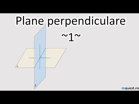 Plane perpendiculare (1), clasa a VIII-a
