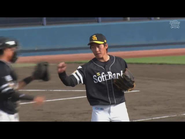 【ファーム】ホークス・中村亮太 3者連続三振で試合を締める!! 2022年5月8日  オリックス・バファローズ 対 福岡ソフトバンクホークス