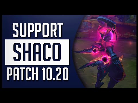 SHACO SUPPORT 10.20 DESTORYING BOT LANE! - League of Legends