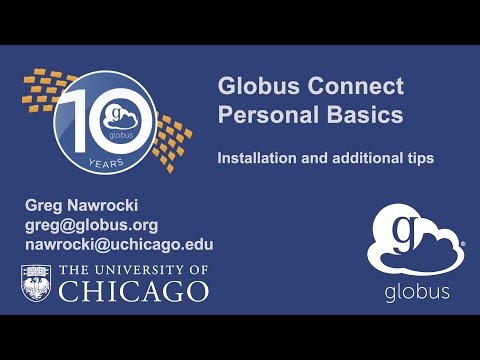 Globus Connect Personal Basics