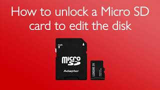 How to unlock a Micro SD card to edit the disk (2 minutes)