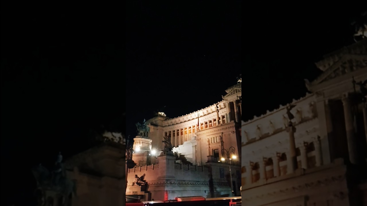 Piazza venezia di notte, Rome.#travel #explore #youtubeshorts #event