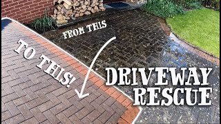 BLOCK PAVING TRANSFORMATION - Cleaning an old drive!