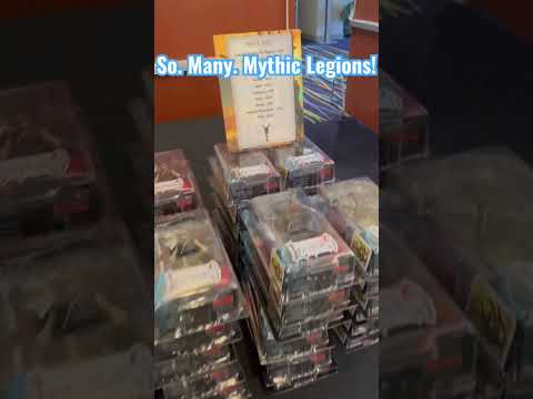 This table was empty by the end of the show. Who else collects mythic legions? #mythiclegions