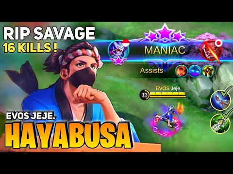 MANIAC! Rip Savage, Hayabusa Perfect Gameplay | By Evos Jeje - Mobile Legends