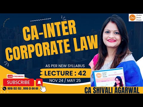 CA Inter corporate and other laws playlist I CA inter law playlist Nov 24/May 25 -CA Shivali Agarwal
