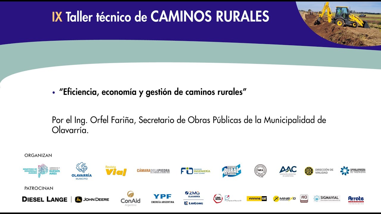 “Eficiencia, economía y gestión de caminos rurales”