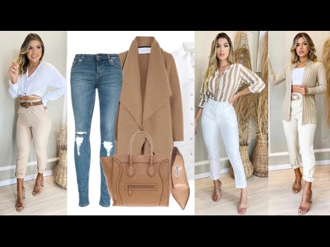 MODA 2022 🤎 OUTFITS CASUALES Y ELEGANTES TENDENCIAS 2022 MUJER COLOR BEIGE Y MARRÓN