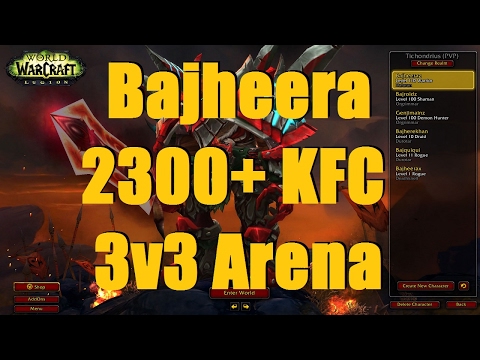 Bajheera - 2300+ Arms Warrior 3v3 as KFC w/ Ssds & Hammi - WoW Legion 7.1.5 PvP