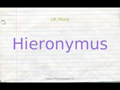 How to pronounce hieronymus