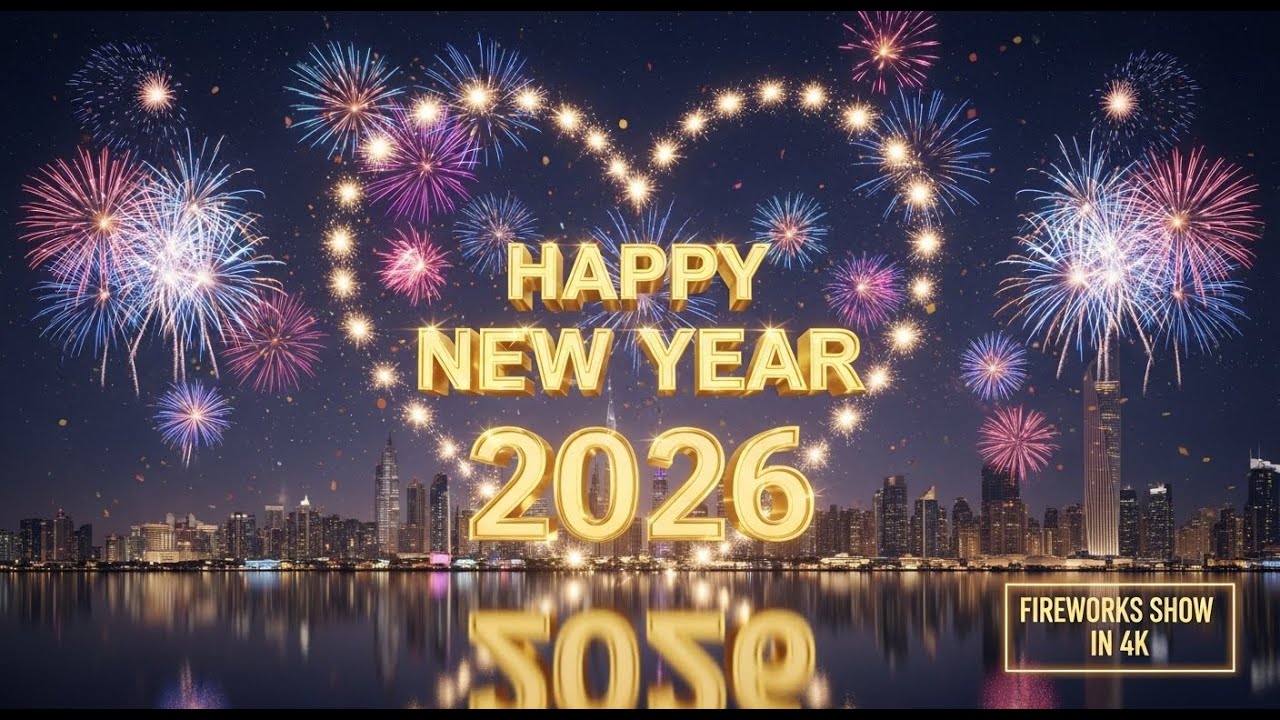 Happy New Year 2026 - Epic Fireworks & 3D Text Animation | Best New Year Show Ever!