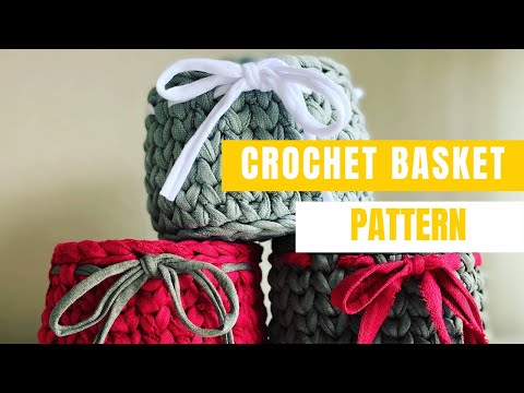How to make a crochet basket step by step