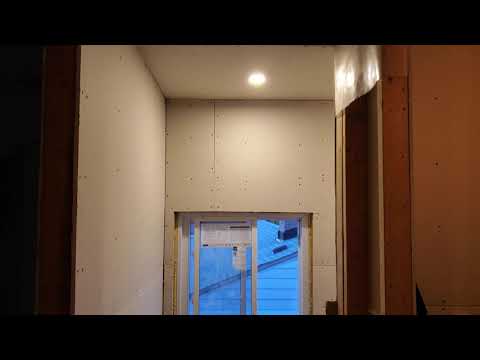 2019-08-11 - drywall in second-floor stairwell complete