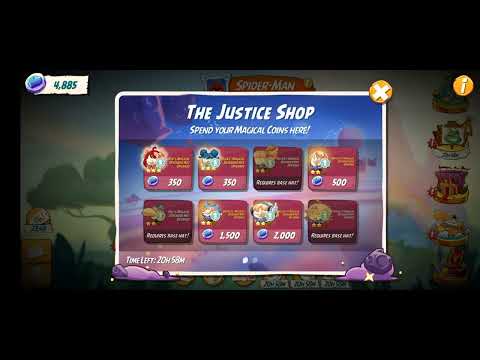 Angry Birds 2 | The Justice Shop | Upgrading some Magic Defender Hats to Tier 2 | Gameplay #96
