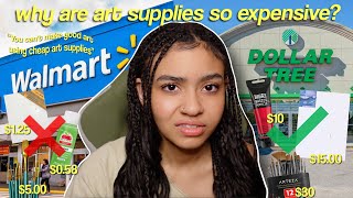 Can i make “good” art using cheap supplies🎨￼| testing cheap art supplies