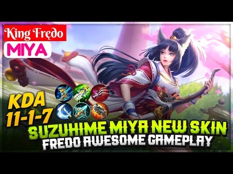 Suzuhime Miya New Skin, Fredo Awesome Gameplay [ Fredo Miya ] King Frędo Miya Mobile Legends