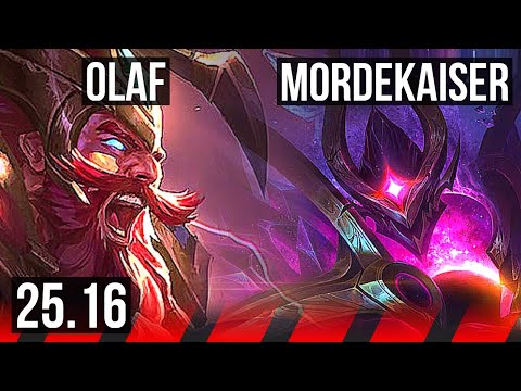 OLAF vs MORDEKAISER (TOP) | 45k DMG, Dominating | KR Master | 25.16