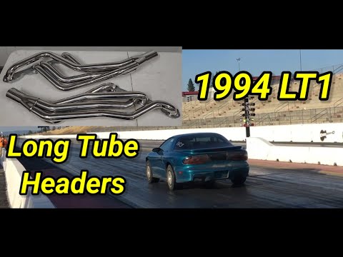 LT1 Firebird Long Tube Header Install & Drag Test
