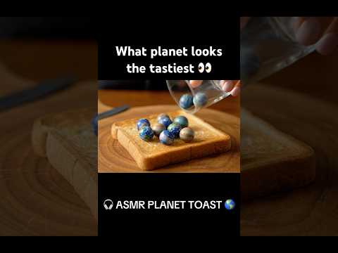ASMR Planets Spread on Toast 🌎 #asmr #relaxing #bread  #ai #satisfying #toast