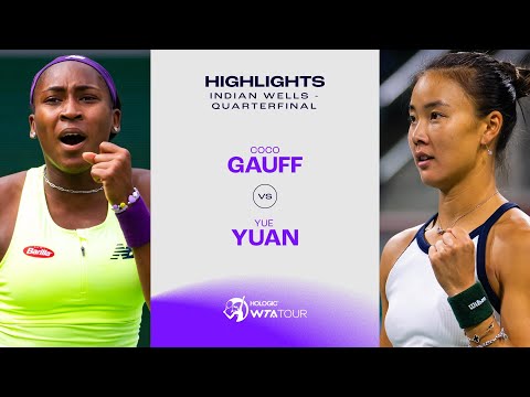 Теннис Coco Gauff vs. Yue Yuan | 2024 Indian Wells Quarterfinal | WTA Match Highlights