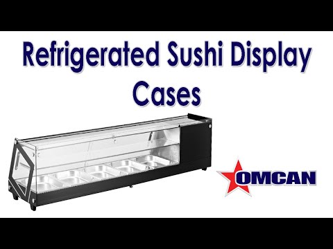 Video thumbnail for 51″ Refrigerated Sushi Showcase with Flat Glass and 2.26cu.ft. / 64L Capacity – 110V, 180W