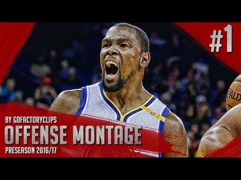 Kevin Durant Offense Highlights Montage 2016/2017 (Part 1) - Preseason Warriors Debut!